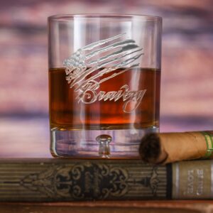 maechi Bravery Flag Stars & Stripes Crystal DOF Rocks Glass