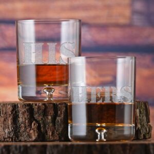 maechi His & Hers Engraved Whiskey & Scotch Glass Set