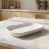 Ceramic Snack Plate Sectioned Serving Tray 1 Compartment Durable Modern Design | Casalinghi Sartoris