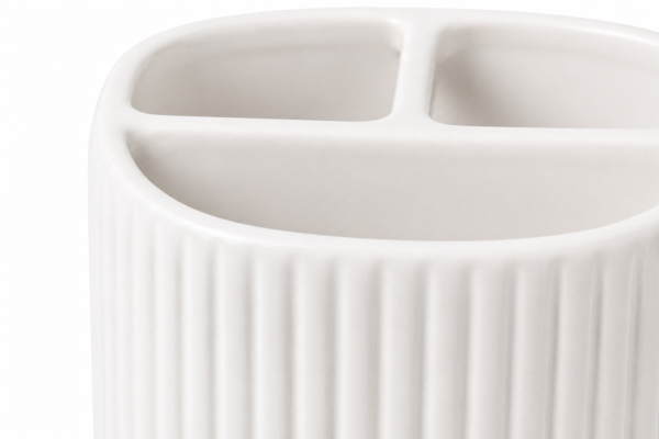 Ceramic Toothbrush Holder Cup Bathroom Organizer Durable Modern Design | Casalinghi Sartoris