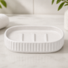 Ceramic Soap Dish Tray Non-Slip Bathroom Accessory Durable Modern Design | Casalinghi Sartoris