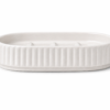 Ceramic Soap Dish Tray Non-Slip Bathroom Accessory Durable Modern Design | Casalinghi Sartoris