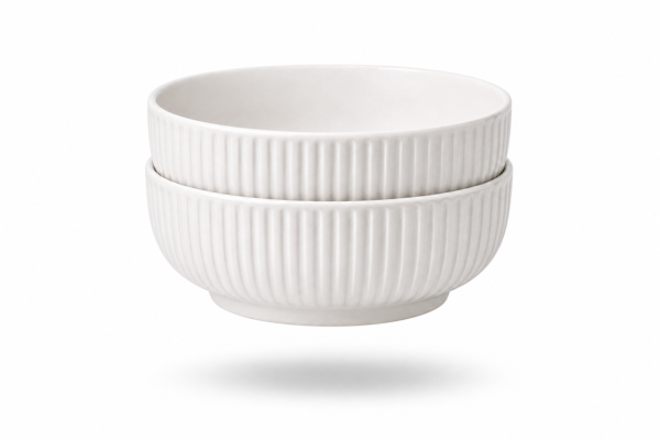 Ceramic Soup Bowl Set of 2 Deep Serving Bowls 700ml Durable Modern Design | Casalinghi Sartoris