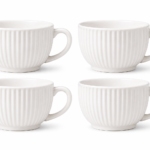 w5.1 Ceramic Tea Cup Set of 4 Elegant Handle Cups 200ml Durable Modern Design | Casalinghi Sartoris