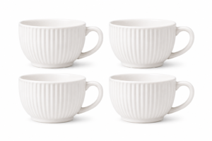 Ceramic Tea Cup Set of 4 Elegant Handle Cups 200ml Durable Modern Design | Casalinghi Sartoris