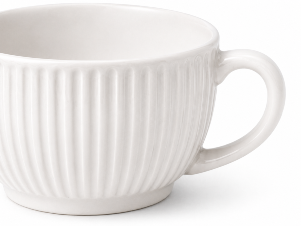 Ceramic Tea Cup Set of 4 Elegant Handle Cups 200ml Durable Modern Design | Casalinghi Sartoris