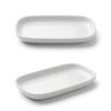 Ceramic Snack Plate Sectioned Serving Tray 1 Compartment Durable Modern Design | Casalinghi Sartoris