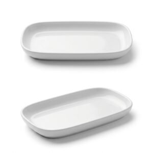 Ceramic Snack Plate Sectioned Serving Tray 1 Compartment Durable Modern Design | Casalinghi Sartoris