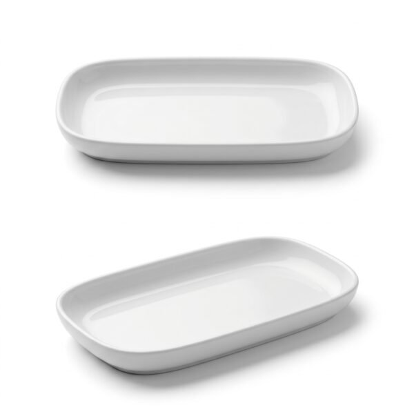 Ceramic Snack Plate Sectioned Serving Tray 1 Compartment Durable Modern Design | Casalinghi Sartoris