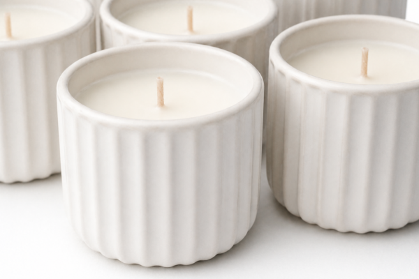 Ceramic Mini Candle Jar Set of 6 Bulk Gift Pack Decorative Home Scented Candles | Casalinghi Sartoris