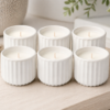 Ceramic Mini Candle Jar Set of 6 Bulk Gift Pack Decorative Home Scented Candles | Casalinghi Sartoris