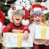 Christmas Party Glasses Novelty Glitter Frames Santa Reindeer Snowman Photo Props