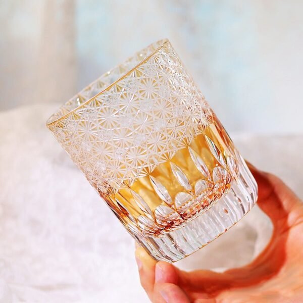 4ac3502187e4756cd339b6a387ccf3b1.jpg Edo Kiriko Handcrafted Sunset-Toned Crystal Glass