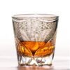 Edo Kiriko Handcrafted Peacock Pattern Whisky Glass Gray Phoenix