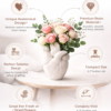 Nordic Anatomical Heart Vase – Resin Decorative Flower Pot for Tabletop